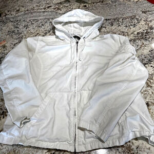Eddie Bauer Hooded Lightweight Zippered Cotton Jacket Women's Large